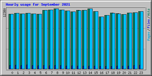Hourly usage for September 2021