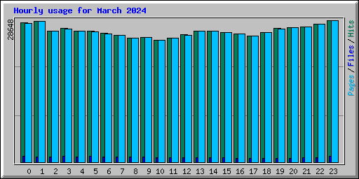 Hourly usage for March 2024