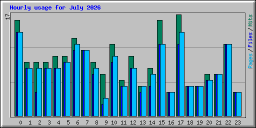Hourly usage for July 2026