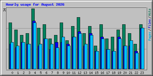 Hourly usage for August 2026