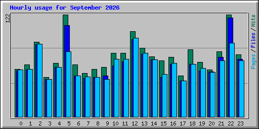 Hourly usage for September 2026